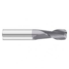 5/16 Dia. x 2-1/2 Overall Length 2-Flute .045 C/R Solid Carbide SE End Mill-Round Shank-Center Cut-TiAlN - First Tool & Supply