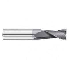 22mm Dia. x 100mm Overall Length 2-Flute Square End Solid Carbide SE End Mill-Round Shank-Center Cut-TiAlN - First Tool & Supply