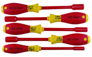 Insulated Nut Driver Inch Set Includes: 7/32" - 1/2". 5 Pieces - First Tool & Supply