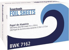 Boardwalk - Pop-Up Aluminum Foil Wrap Sheets, 9 x 10-3/4, Silver, 500/Box, 6 Boxes/Carton - Use with Food Protection - First Tool & Supply