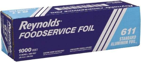 Reynolds - Standard Aluminum Foil Roll, 12" x 1,000', Silver - Use with Food Protection - First Tool & Supply