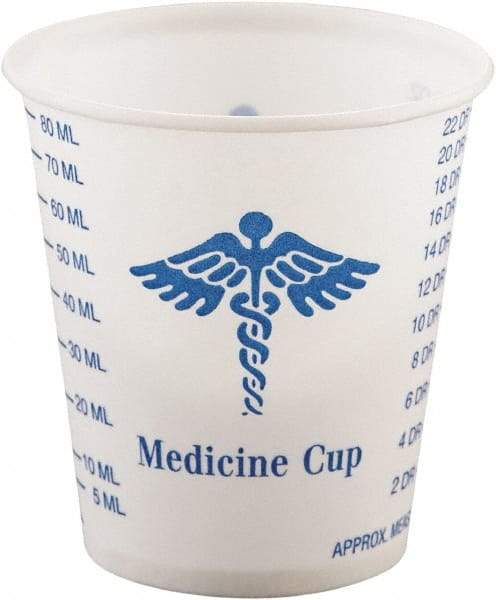 Solo - Paper Medical & Dental Graduated Cups, 3 oz - White & Blue - First Tool & Supply