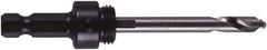 M.K. MORSE - 1-1/4 to 6" Tool Diam Compatibility, Hex Shank, High Speed Steel Integral Pilot Drill, Hole Cutting Tool Arbor - 3/8" Min Chuck, Hex Shank Cross Section, Hex Screw Attachment, For 1-1/4 to 6" Hole Saws - First Tool & Supply