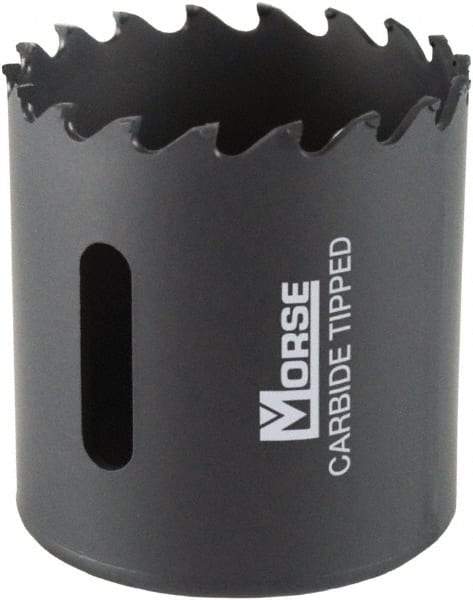 M.K. MORSE - 2-1/16" Diam, 1-15/16" Cutting Depth, Hole Saw - Carbide-Tipped Saw, Toothed Edge - First Tool & Supply