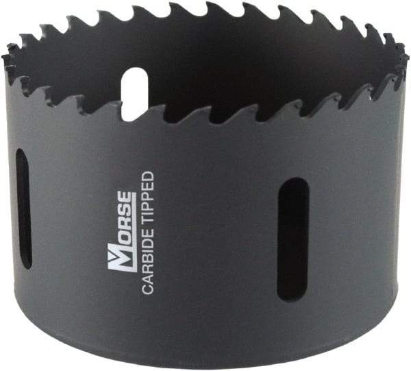 M.K. MORSE - 4-1/8" Diam, 1-15/16" Cutting Depth, Hole Saw - Carbide-Tipped Saw, Toothed Edge - First Tool & Supply