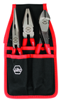 Soft Grip Pliers Belt Pack Pouch Set with High Lev; Combo & Long Nose in Belt Pack Pouch. 3 Pc. Set - First Tool & Supply