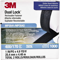 3M - 1" x 5 Yd Adhesive Backed Dual Lock Hook & Loop Roll - First Tool & Supply