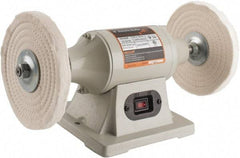 Enco - 8" Wheel Diam x 1/2" Wheel Width, 3/4 hp Buffer - 5/8" Arbor Hole Diam, 1 Phase, 3,450 Max RPM, 120 Volts - First Tool & Supply