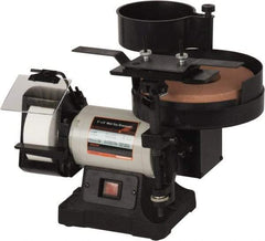 Enco - 5 & 8" Wheel Diam x 1 & 2" Wheel Width, 1/3 hp Wet/Dry Grinder - 3/4" Arbor Hole Diam, 1 Phase, 380 & 3,450 Max RPM, 120 Volts - First Tool & Supply