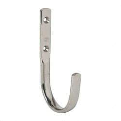 Sugatsune - 5/8" Wide x 4-3/4" High x 15/64" Thick, Wall Hook - 2-11/16" Projection, Polished - First Tool & Supply