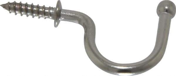 Sugatsune - 1-3/8" High x 11/64" Thick, Coat & Hat Hooks - 1-17/32" Projection, Polished - First Tool & Supply