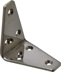 Sugatsune - 2-3/16" Long x 1-3/8" Wide, 18-8 Stainless Steel, Wide Corner Brackets - First Tool & Supply