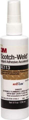 3M - 8 oz Bottle Amber Instant Adhesive - Series AC113, Bonds to Metal, Plastic & Rubber - First Tool & Supply