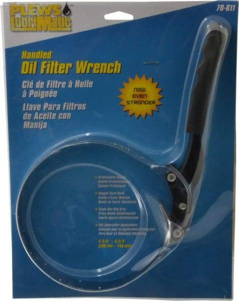 Plews - 5-3/8 to 5-3/4" Diam, Standard Handle Tractor Oil Filter Wrench - Steel, For Use with Filters from 5-3/8 to 5-3/4" - First Tool & Supply