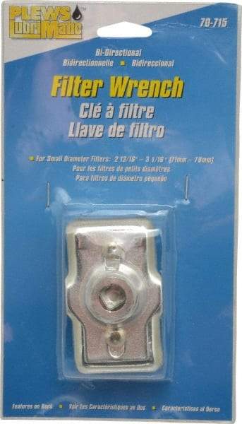 Plews - 2-13/16 to 3-5/32" Diam, Bi-Directional Oil Filter Wrench - Steel, For Use with Filters from 2-13/16 to 3-5/32" - First Tool & Supply