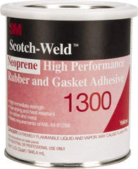 3M - 32 oz Can Yellow Butyl Rubber Gasket Sealant - 300°F Max Operating Temp, 4 min Tack Free Dry Time, Series 1300 - First Tool & Supply