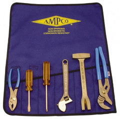 Ampco - 6 Piece Nonsparking Tool Set - Comes in Tool Roll - First Tool & Supply