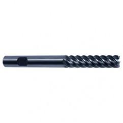 8mm Dia. - 100mm OAL - 45° Helix Bright Carbide End Mill - 6 FL - First Tool & Supply