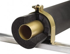 Klo-Shure - 1" Pipe, Zinc Plated Steel Strut Mount Insulation Coupling - Trivalent Zinc & Yellow - First Tool & Supply