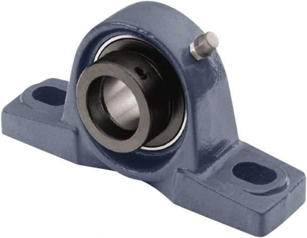 Tritan - 3/4" ID, 5" OAL x 2.4409" OAH Pillow Block - 1,490 Lb Static Cap, 2,880 Lb Dyn Cap, 3.74" Btw Mnt Hole Ctrs, 1-5/16" Base-to-Ctr Ht, Cast Iron/Steel - First Tool & Supply