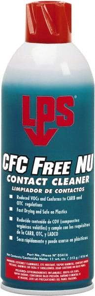 LPS - 11 Ounce Aerosol Contact Cleaner - 0°F Flash Point, Flammable, Food Grade, Plastic Safe - First Tool & Supply