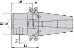 Kennametal - DV50 Taper, 0.2362" Inside Hole Diam, 2.4803" Projection, Whistle Notch Adapter - Through Coolant - Exact Industrial Supply