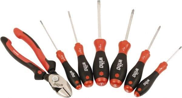 Wiha - 7 Piece Phillips Screwdriver, Slotted & Bicut Hand Tool Set - Comes in Clamshell - First Tool & Supply