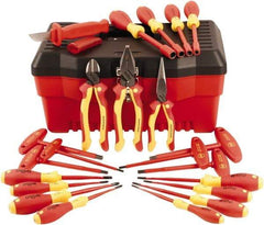 Wiha - 22 Piece Insulated Pliers, Slim Screwdrivers, Nut Driver & T-Handle Hand Tool Set - Comes in Box - First Tool & Supply