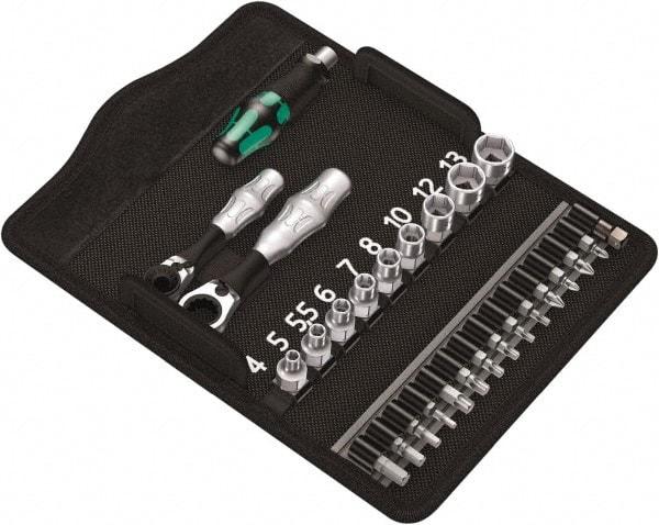 Wera - 27 Piece 1/4" Drive Ratchet Socket Set - Comes in Canvas Pouch - First Tool & Supply