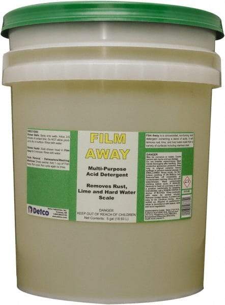 Detco - 5 Gal Pail Liquid Bathroom Cleaner - Unscented Scent, Bath Fixtures - First Tool & Supply