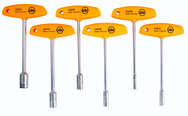 6 Piece - 3/16 - 1/2" - Ergonomic Comfort Grip T-Handle Inch Nut Driver Set - First Tool & Supply