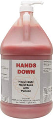 Detco - 1 Gal Pump Bottle Gel Hand Cleaner with Grit - Red, Cherry Scent - First Tool & Supply