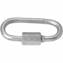 Campbell - Zinc Plated Carbon Steel Quick Link - 1/8" Diameter, 220 Lb Load Limit - First Tool & Supply