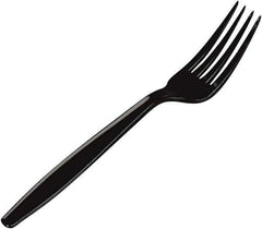 Dixie - Plastic Cutlery, Heavyweight Forks - Black - First Tool & Supply