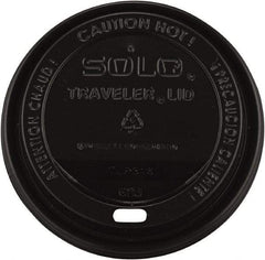 Solo - Traveler Drink-Thru Lids, 10-24 oz Cups - Black - First Tool & Supply