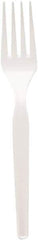 Dixie - Plastic Cutlery, Heavy Mediumweight Forks, 1000/Carton - White - First Tool & Supply