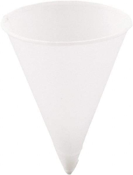 Solo - Cone Water Cups, Paper, 4 oz, Rolled Rim, 200/Bag, 25 Bags/Carton - White - First Tool & Supply