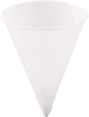 Solo - Cone Water Cups, Paper, 4 oz, Rolled Rim, 200/Bag, 25 Bags/Carton - White - First Tool & Supply