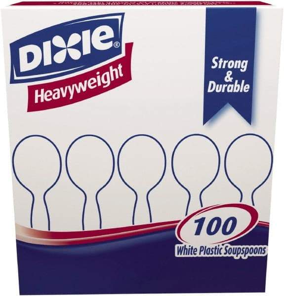 Dixie - Plastic Cutlery, Heavyweight Soup Spoons, 1000 per Carton - White - First Tool & Supply