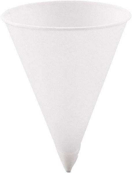 Solo - Cone Water Cups, Paper, 4.25 oz, Rolled Rim, 5000/Carton - White - First Tool & Supply