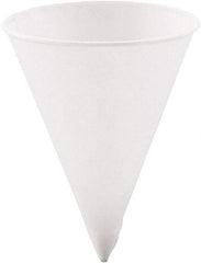 Solo - Cone Water Cups, Paper, 4.25 oz, Rolled Rim, 5000/Carton - White - First Tool & Supply