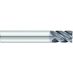 1/2 x 1/2 x 2 x 4 OAL .120 C/R 5 Flute Carbide End Mill - Round Shank-AlCrN Coated - First Tool & Supply