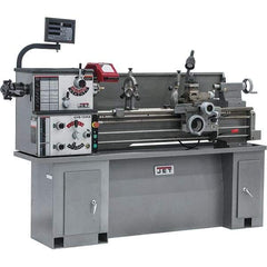 Jet - 13" Swing, 43" Between Centers, 230 Volt, Single Phase Bench Lathe - 2 hp, 70 to 2,000 RPM, 1-3/8" Bore Diam, 30" Deep x 28-1/2" High x 79" Long - First Tool & Supply