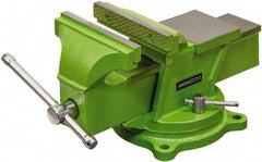 OEM Tools - 6" Jaw Width, 6" Opening Capacity, 2-19/32" Throat Depth, Cast Iron Swivel Bench Vise - Bolt Down Base Attachment - First Tool & Supply