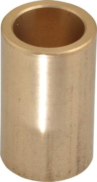 Made in USA - 9/16" Inside x 3/4" Outside Diam, Cast Bronze Sleeve Bearing - 1-1/4" OAL - First Tool & Supply