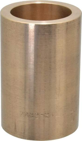 Made in USA - 1-1/2" Inside x 2" Outside Diam, Cast Bronze Sleeve Bearing - 3" OAL - First Tool & Supply