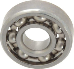 Value Collection - 3/16" Bore Diam, 1/2" OD, Open Miniature Radial Ball Bearing - 5/32" Wide, 1 Row, Round Bore, 108 Lb Static Capacity, 293 Lb Dynamic Capacity - First Tool & Supply