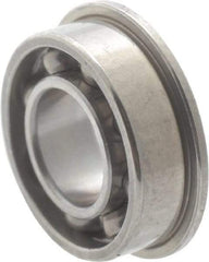 Value Collection - 3/32" Bore Diam, 3/16" OD, Open Miniature Radial Ball Bearing - 1/16" Wide, With Flange, 1 Row, Round Bore, 10 Lb Static Capacity, 31 Lb Dynamic Capacity - First Tool & Supply