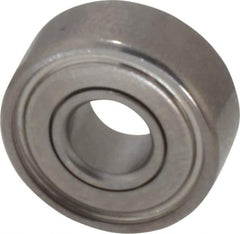 Value Collection - 3/16" Bore Diam, 1/2" OD, Double Shield Miniature Radial Ball Bearing - 0.196" Wide, 1 Row, Round Bore, 108 Lb Static Capacity, 293 Lb Dynamic Capacity - First Tool & Supply