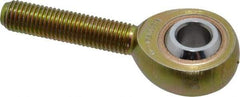 Made in USA - 5/16" ID, 7/8" Max OD, 2,796 Lb Max Static Cap, Plain Male Spherical Rod End - 5/16-24 RH, Steel with Bronze Raceway - First Tool & Supply